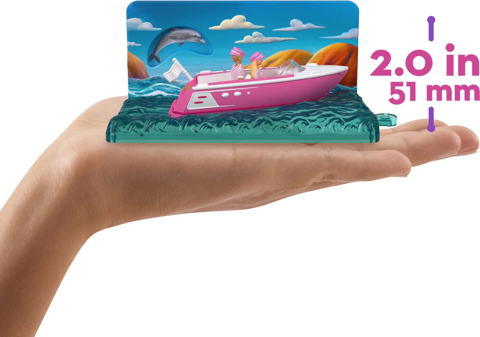 Barbie Mini BarbieLand The Movie Vehicle Collection, Includes 8 1.5-inch Dolls & 4 Vehicles Inspired by The Film thumbnail