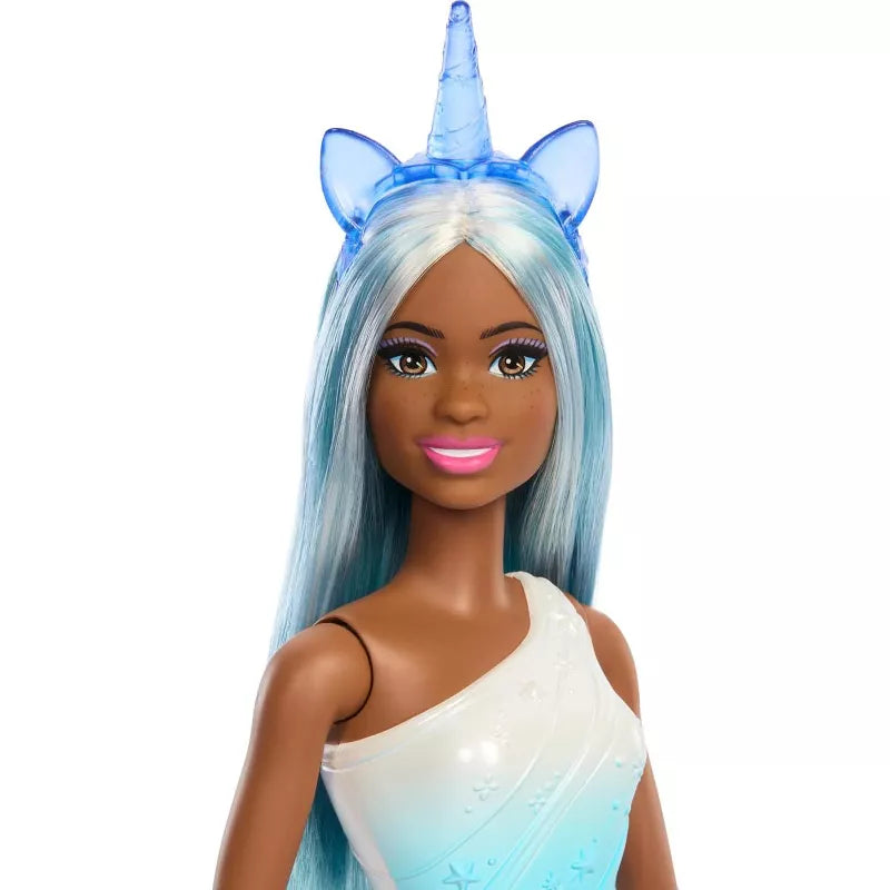Barbie Unicorn Doll with Blue Fantasy Hair, Ombre Outfit & Themed Accessories thumbnail