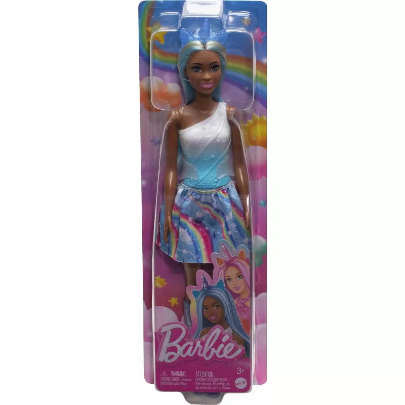 Barbie Unicorn Doll with Blue Fantasy Hair, Ombre Outfit & Themed Accessories thumbnail