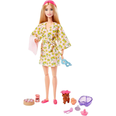 Barbie Wellness Self-Care Spa Day Doll with Puppy and Accessories for Imaginative Play