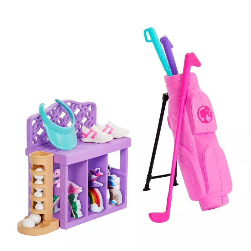 Barbie World Mini Golf Toy Playset with 22 Pieces Including Clubs, Balls, Visor, Shoes, & More thumbnail