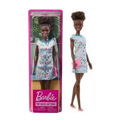 Barbie You Can Be Anything School Teacher Barbie Teacher doll sparks creativity and imaginative play, highlighting teaching as a fulfilling career and motivating children to think about their future aspirations. HBW97