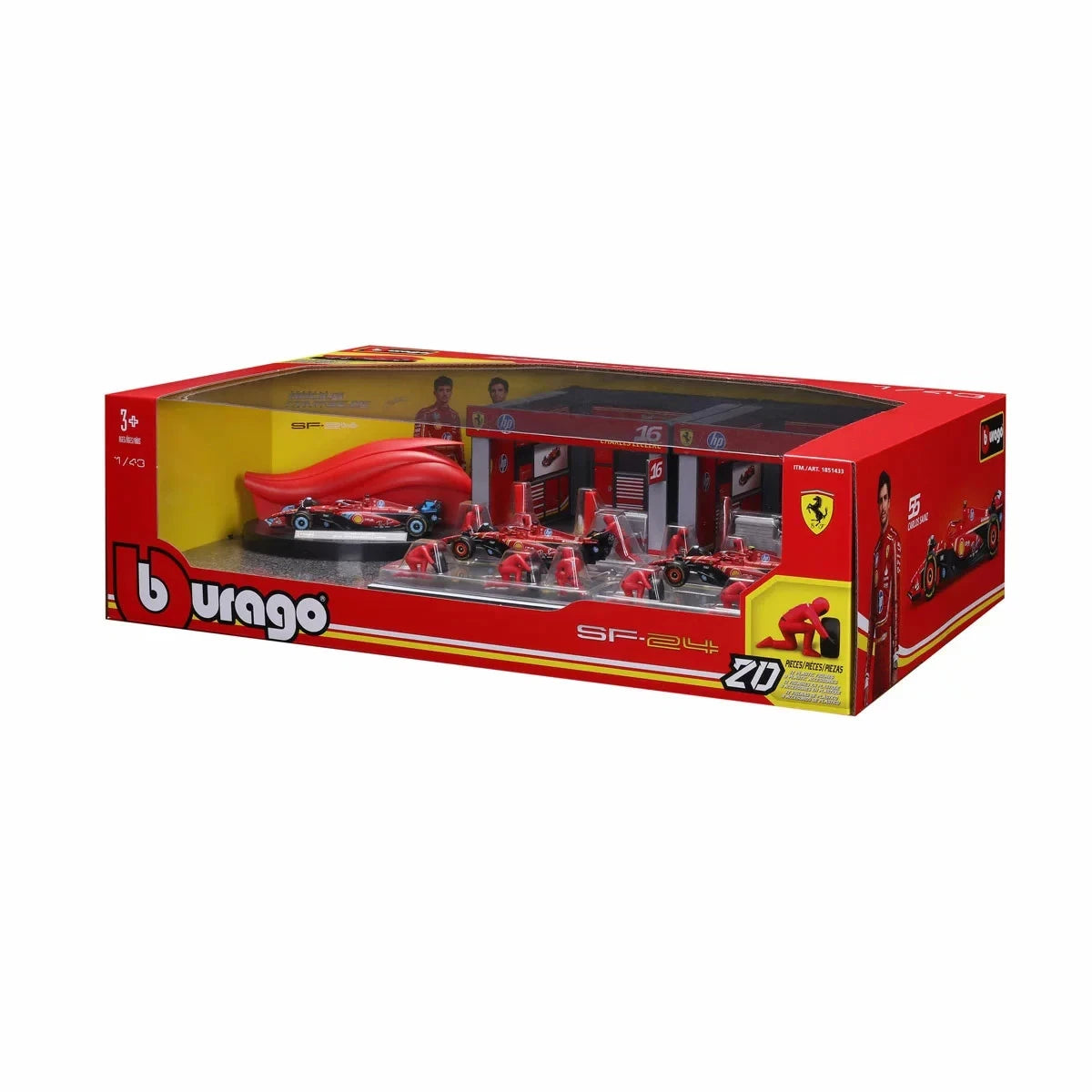 Bburago Deluxe Formula 1 Paddock Set – Ferrari thumbnail