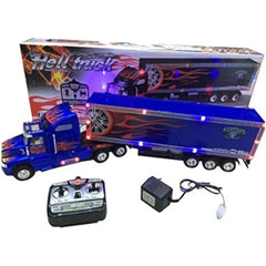 Big-Daddy Series Extra Large Super Duty Tractor Trailer with Light & Music Blue