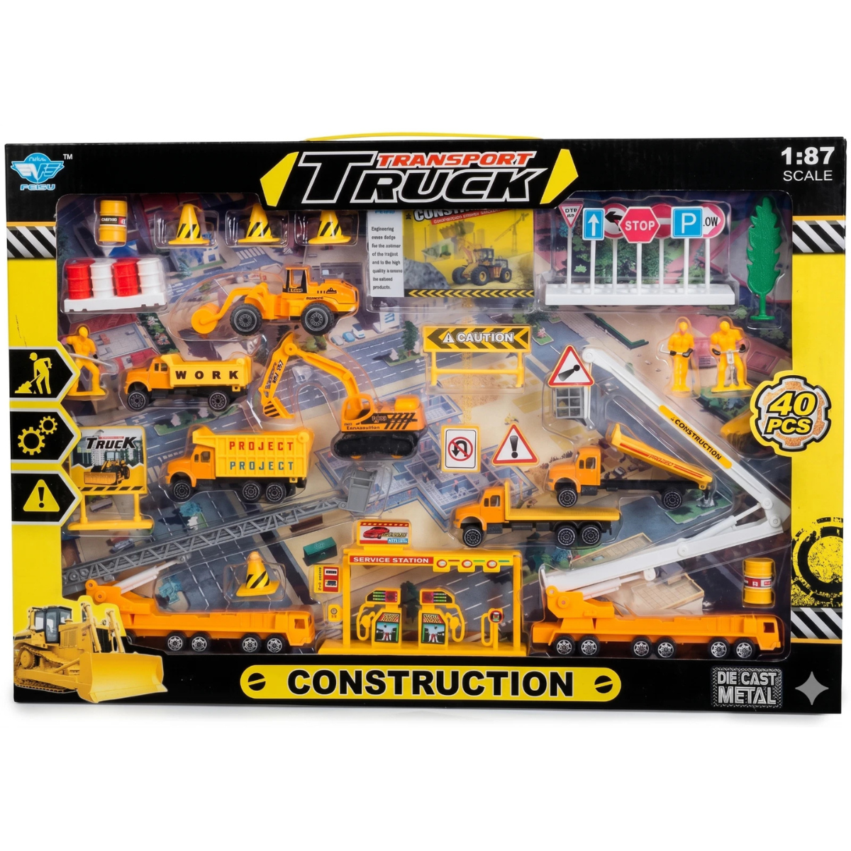 Big Daddy Construction Toy Set 40pc Mini Trucks Vehicles Playset thumbnail