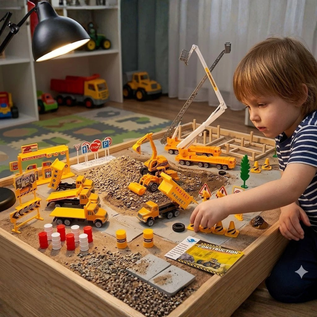Big Daddy Construction Toy Set 40pc Mini Trucks Vehicles Playset thumbnail