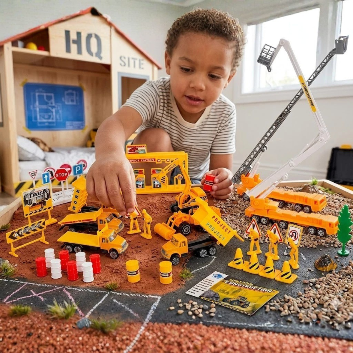 Big Daddy Construction Toy Set 40pc Mini Trucks Vehicles Playset thumbnail