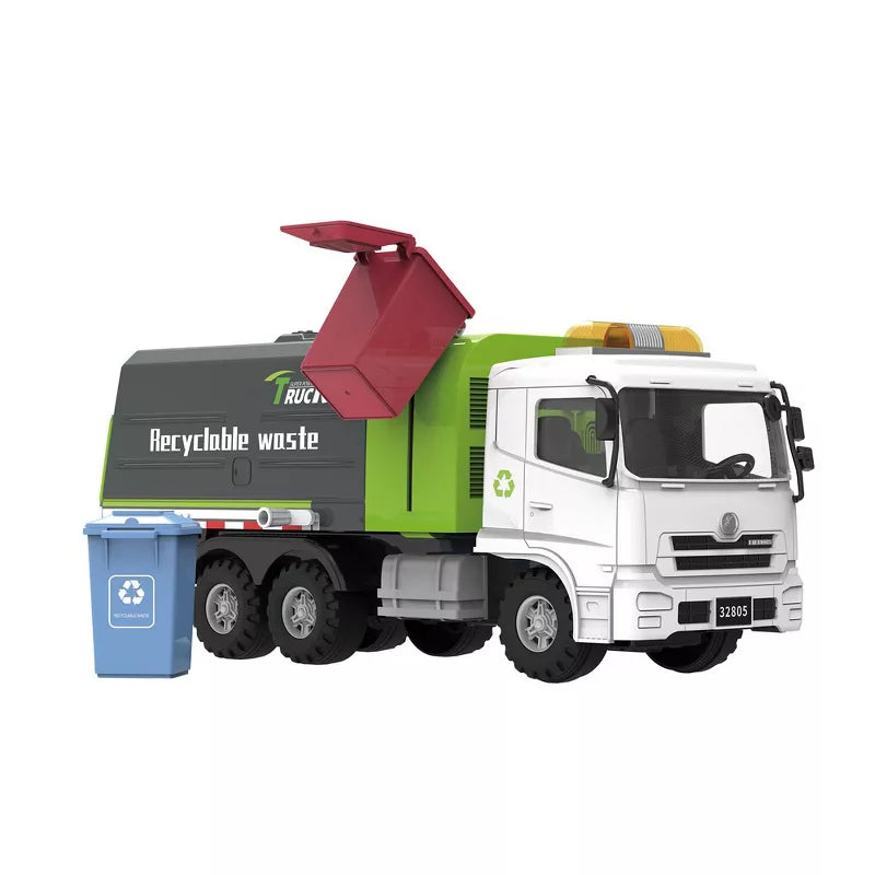 Big Daddy - Green City Sanitation Truck - DUO Trash & Recycling Cans with Lifting & Dumping Action thumbnail