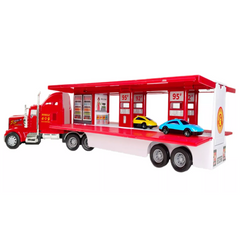Big Daddy - Pop_Open Playset Gas Station Big Rig Semi Toy Truck & Mini Race Play Cars. Uncover the innovative pop-open design of the Big Daddy Big Rig Semi Toy Truck. BD-32417