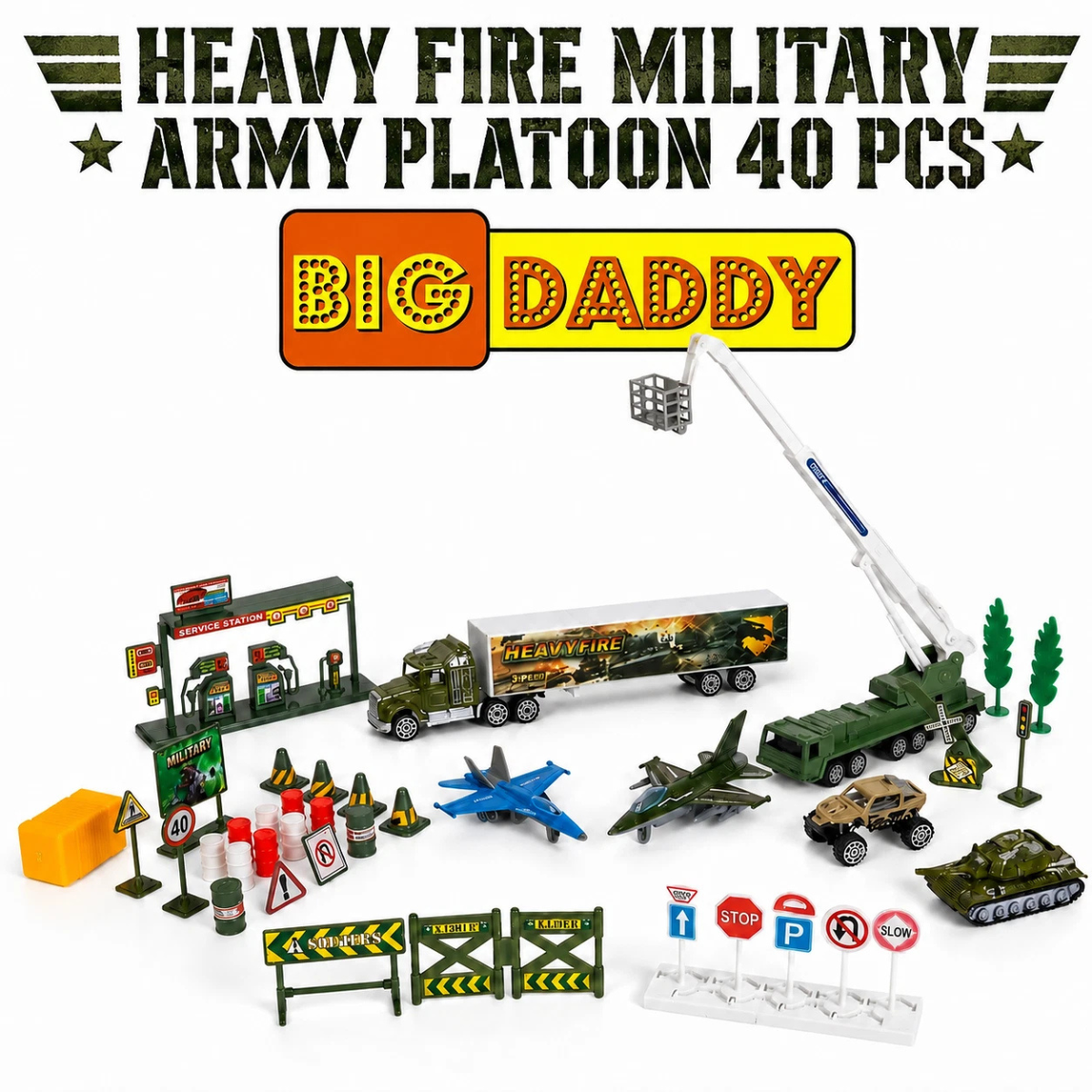 Big Daddy Army Platoon Toy Set – 40pcs thumbnail