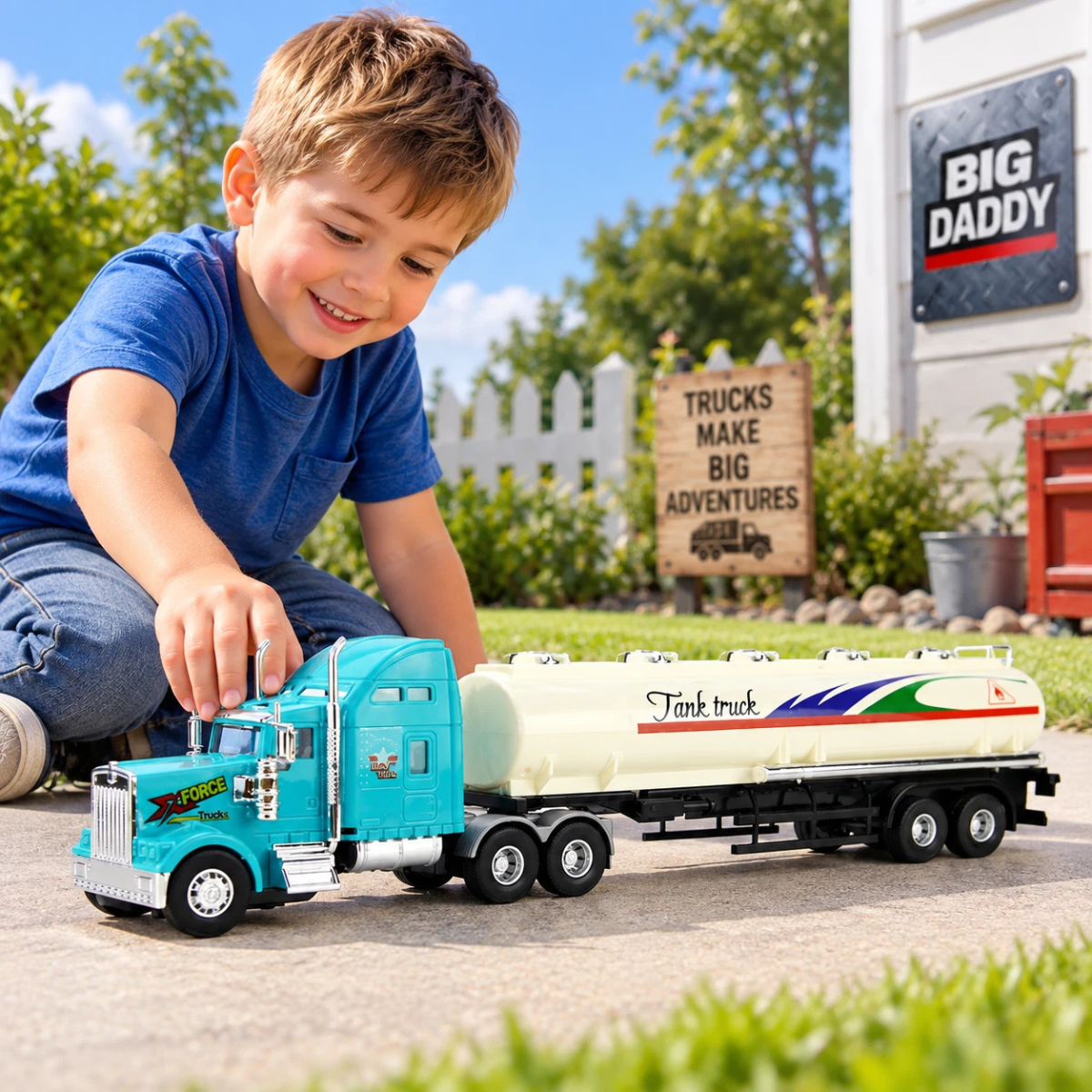 Big Daddy Friction Powered Tanker Truck Toy 19.4 thumbnail