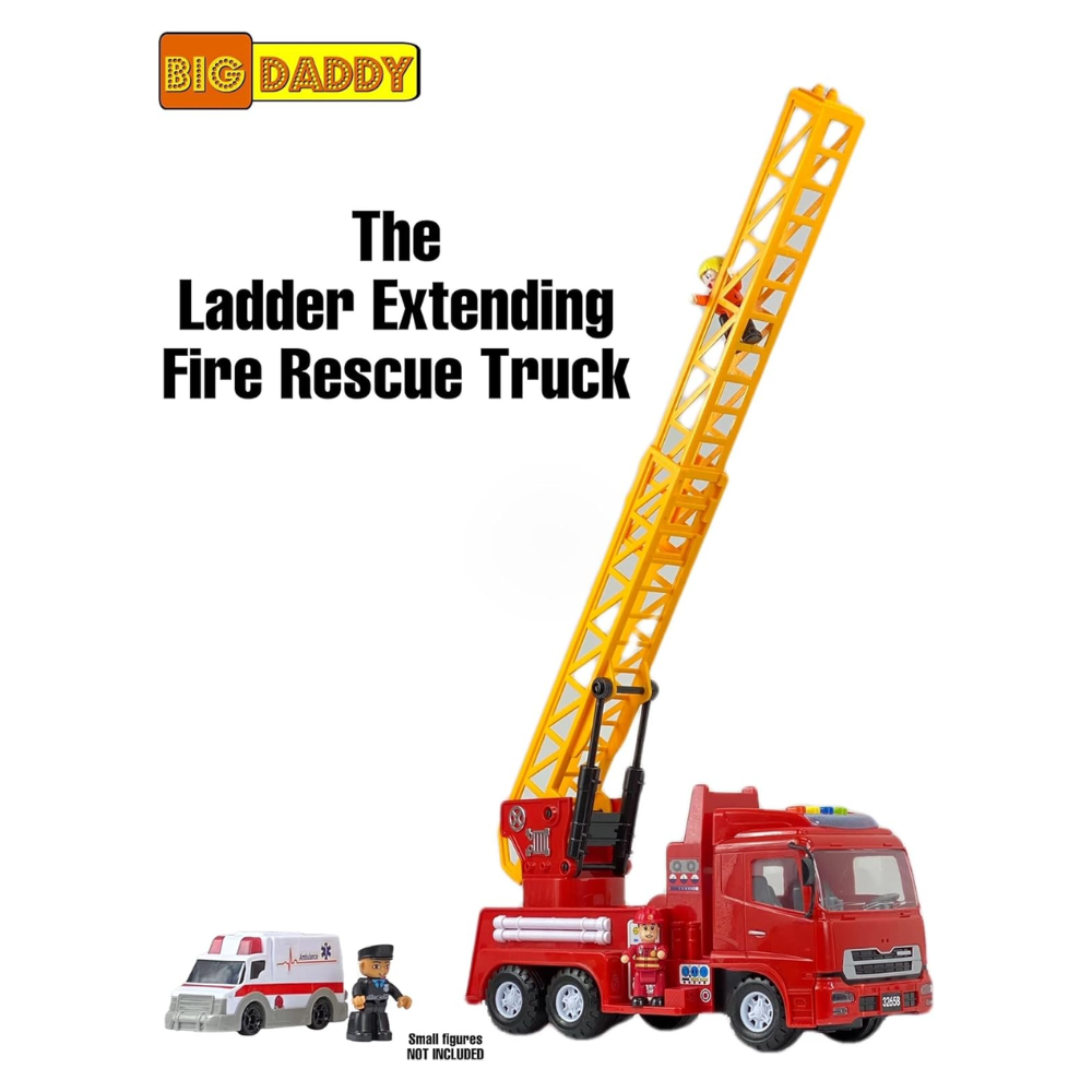Big Daddy Extra Big Heavy Duty Toy Truck Series (Fire Truck Ladder) Bring on the Action! The Big Daddy Fire Truck is the perfect toy for young, imaginative minds—especially those who dream of becoming firefighters one day. BD-32658 thumbnail