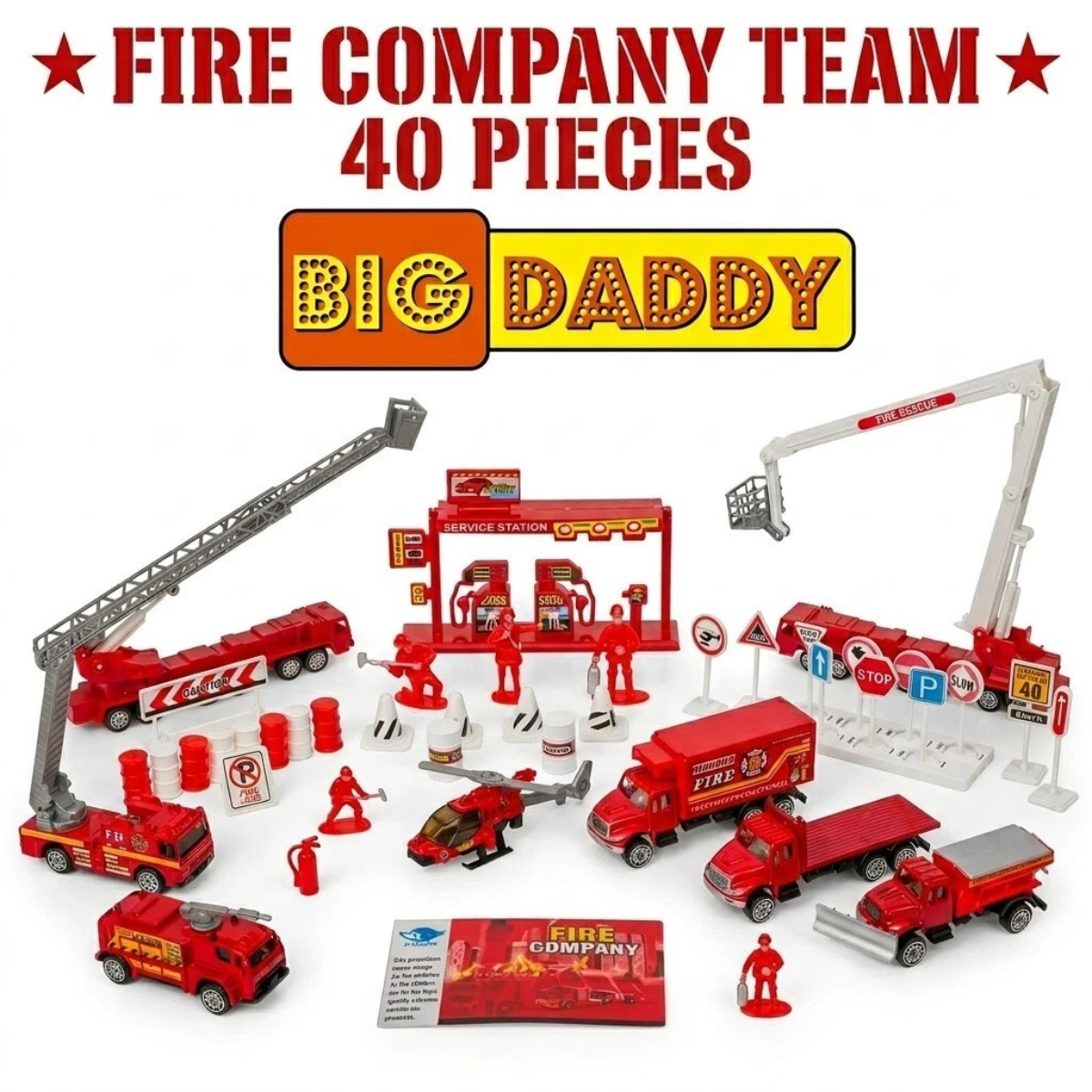 Big Daddy Fire Rescue Play Set with Fire Truck thumbnail