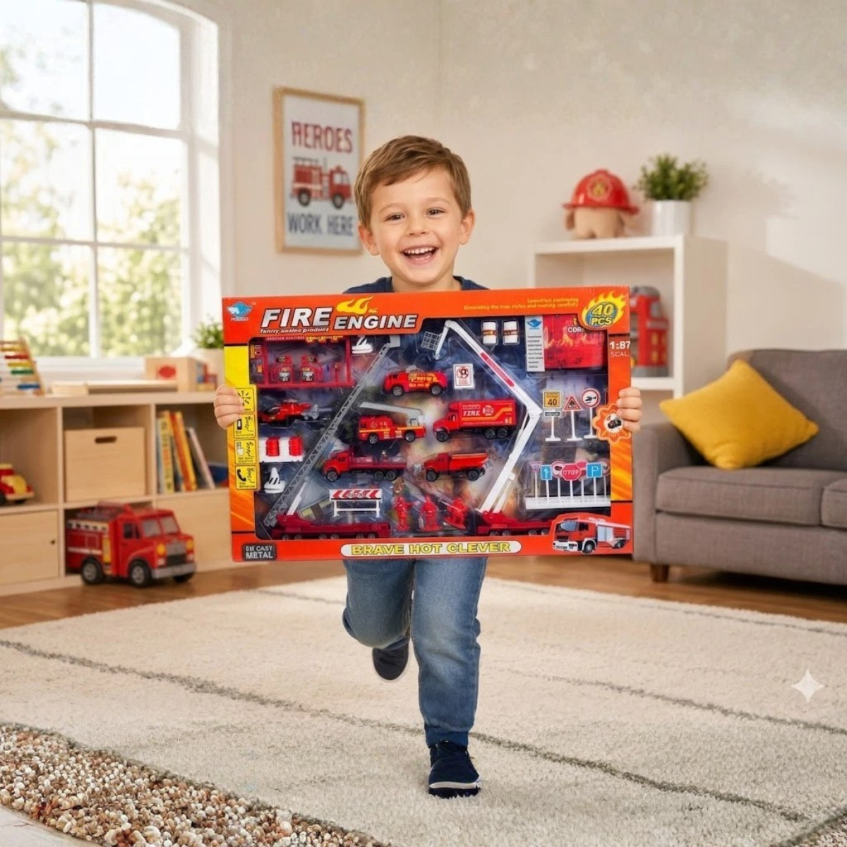 Big Daddy Fire Rescue Play Set with Fire Truck thumbnail