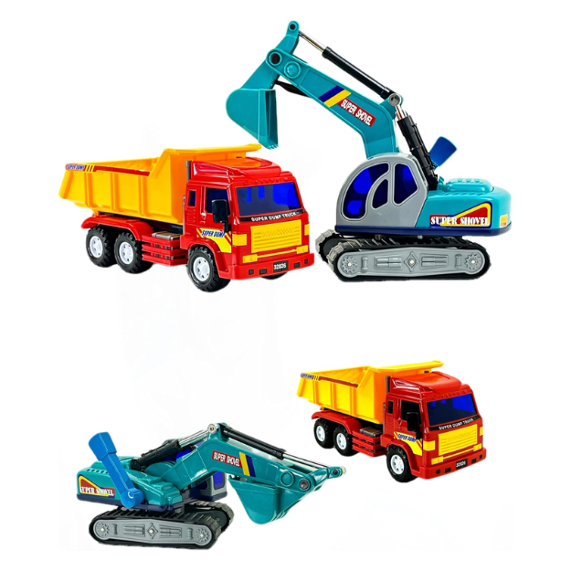Big Daddy Full Size Medium Duty Dump Truck and Excavator Construction Toy Set  The Big-Daddy Let’s Pretend Dump Truck is an ideal toy for turning your child’s imaginative play into a fun and realistic adventure. BD-32829 thumbnail