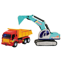 Big Daddy Full Size Medium Duty Dump Truck and Excavator Construction Toy Set  The Big-Daddy Let’s Pretend Dump Truck is an ideal toy for turning your child’s imaginative play into a fun and realistic adventure. BD-32829