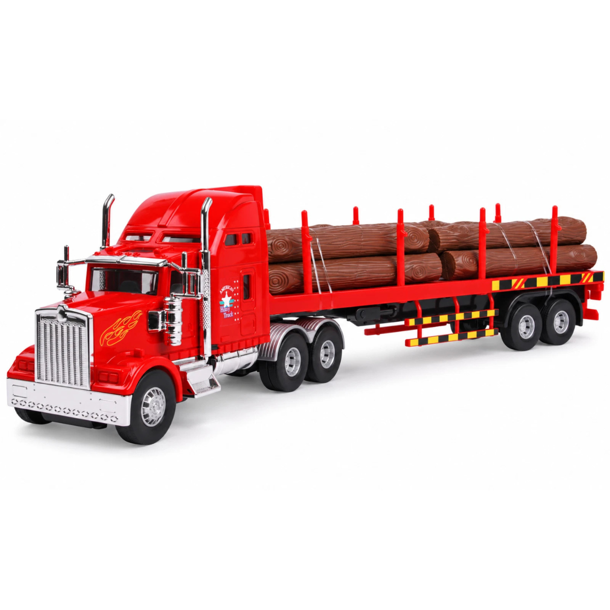 Big Daddy Logging Truck Tractor Trailer Toy 19.4