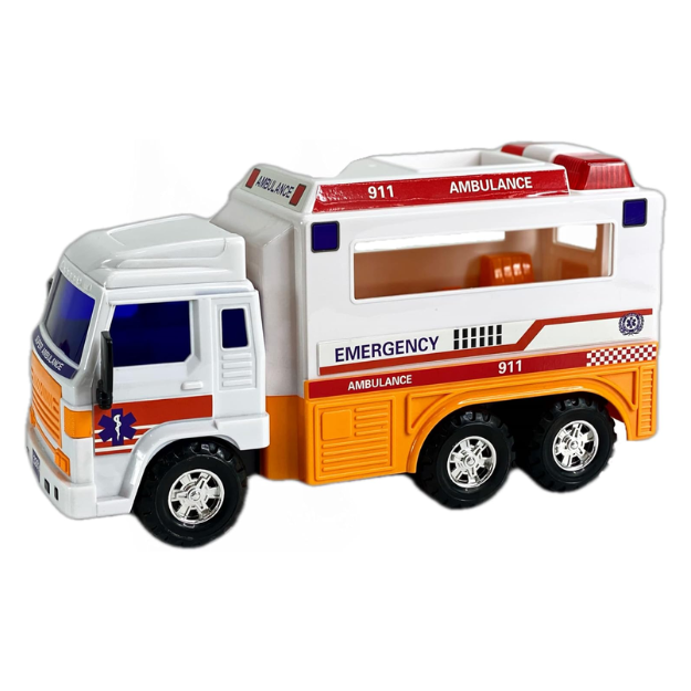 Big Daddy Meduim Duty Friction Powered 911 Ambulance thumbnail