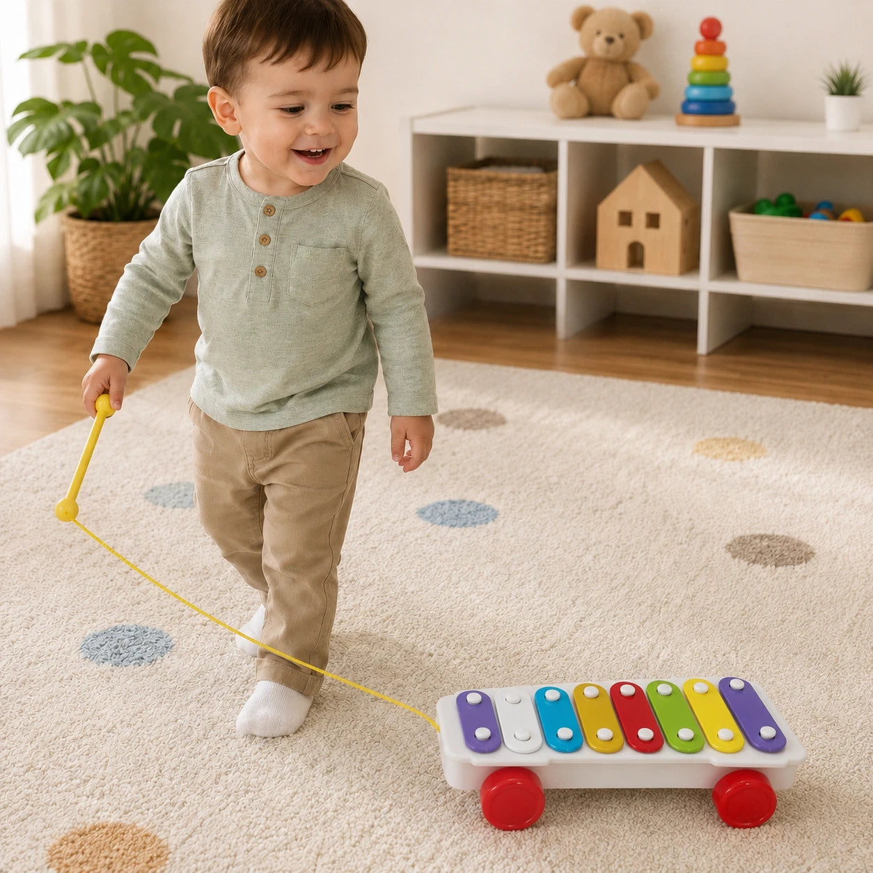Big Daddy Pull Along 8-Key Xylophone Musical Learning Toy thumbnail