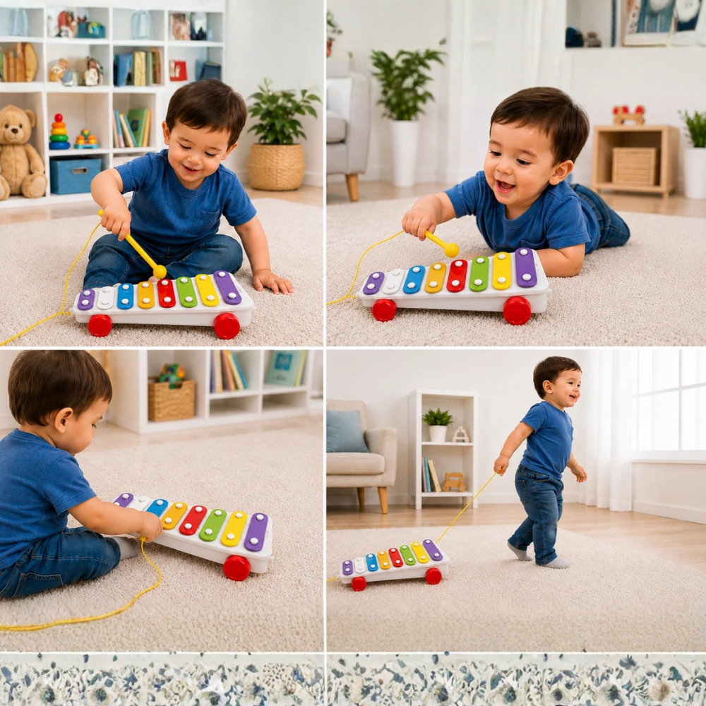 Big Daddy Pull Along 8-Key Xylophone Musical Learning Toy thumbnail
