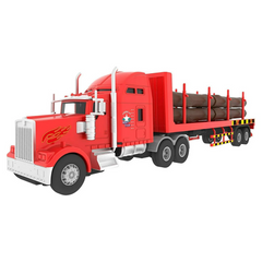 Big Toy Truck Big Rig Heavy Duty Tractor Trailer Transport Series Lumber Truck Tractor Trailer. The perfect gift for young car enthusiasts, this toy truck is a must-have for every child's collection.  BD-32418
