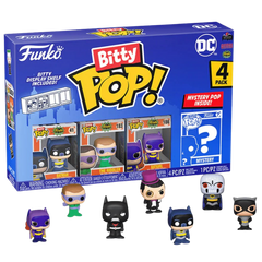 Bitty POP! DC Batman Adam West 4-Pack Mini Vinyl Figures Collectible Display Set