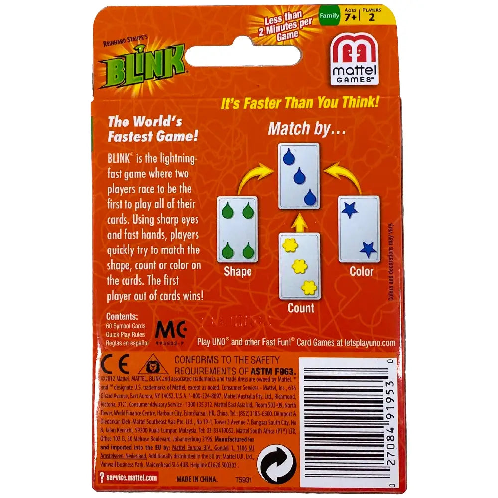 Mattel Blink Card Game T5931 thumbnail