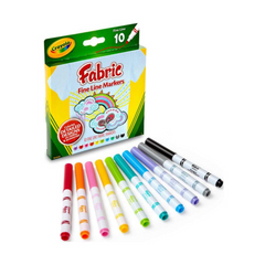 CRAYOLA  FABRIC MARKER SET FINE LINE MARKERS 58-8626