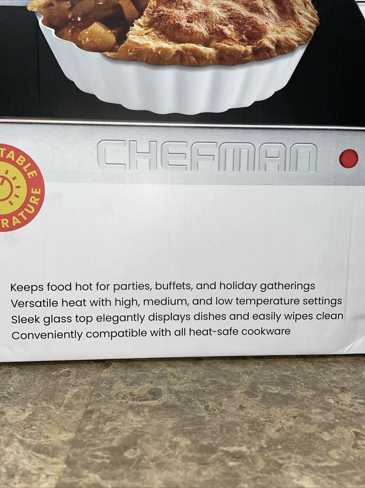 Chefman Electric Food Warmer Buffet Server – 3-Section Adjustable Heated Food Tray for Parties, Buffets, and Family Meals thumbnail