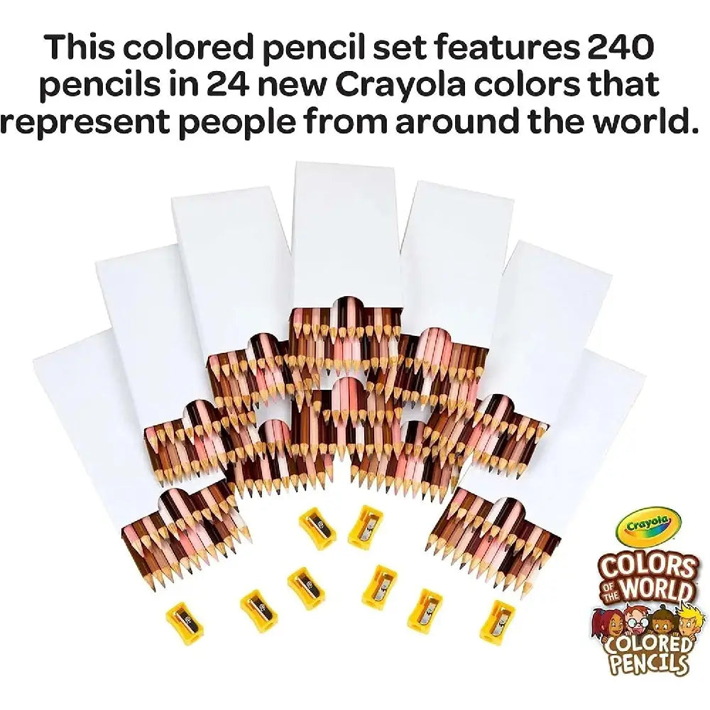 Crayola Colors of the World Skin Tone 240 Colored Pencils 68-2023 thumbnail