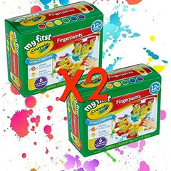 Crayola Washable Finger Paint Easy Squeeze Bottles 2 PACK 81-1429 X2