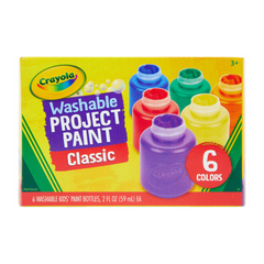 Crayola 2 Oz Washable Kids Paints Assorted Colors 6 Count 54-1204