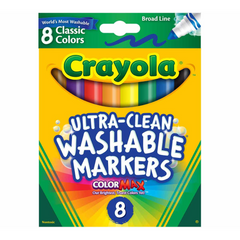Crayola Classic Colors Broad Line Washable Markers 8 Count 58-7808