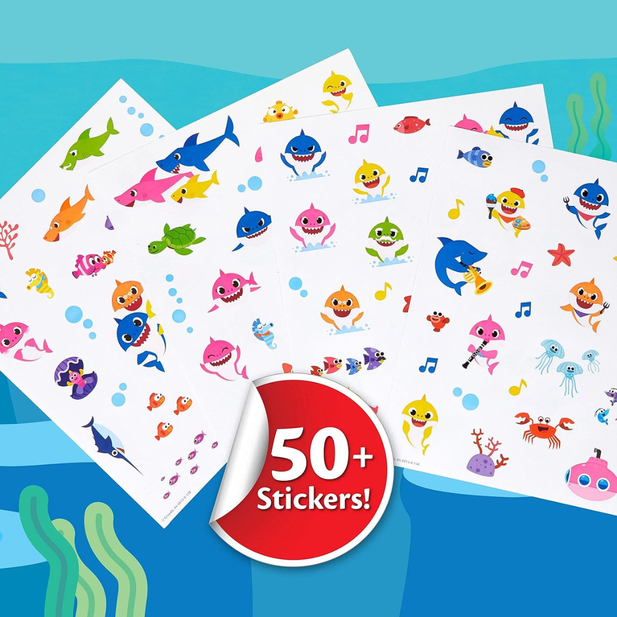 Crayola Baby Shark Coloring Pages and Stickers Activity Set – Creative Coloring Book with Stickers for Kids Inspired by the Popular Baby Shark Theme thumbnail