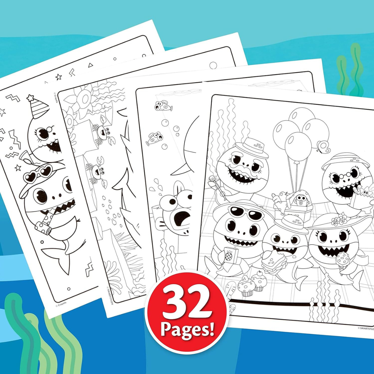 Crayola Baby Shark Coloring Pages and Stickers Activity Set – Creative Coloring Book with Stickers for Kids Inspired by the Popular Baby Shark Theme thumbnail