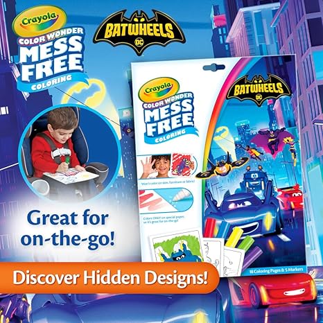 Crayola Batwheels Color Wonder Activity Set, Batman Mess Free Coloring Pages for Toddlers, Batman Gifts, Toys for Boys & Girls thumbnail