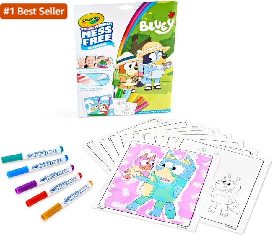 Crayola Bluey Color Wonder Coloring Set, 18 Bluey Coloring Pages, Toddler Stocki thumbnail