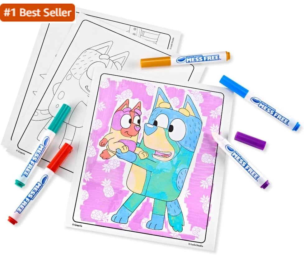 Crayola Bluey Color Wonder Coloring Set, 18 Bluey Coloring Pages, Toddler Stocki thumbnail