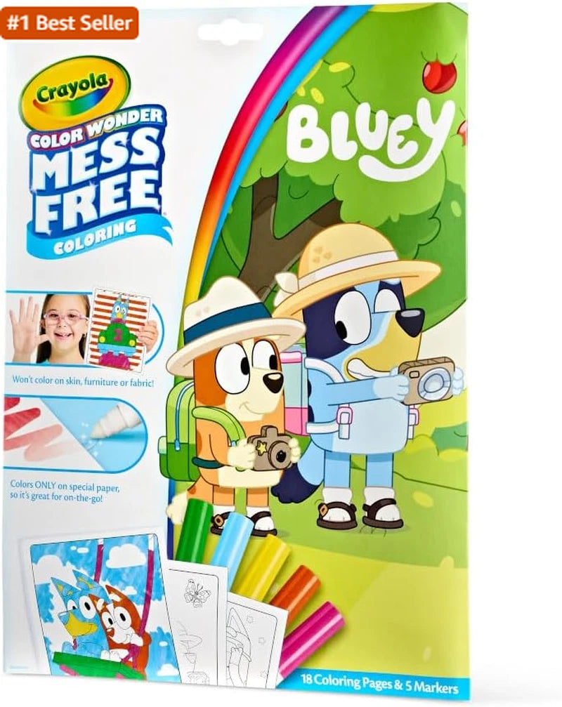 Crayola Bluey Color Wonder Coloring Set, 18 Bluey Coloring Pages, Toddler Stocki thumbnail