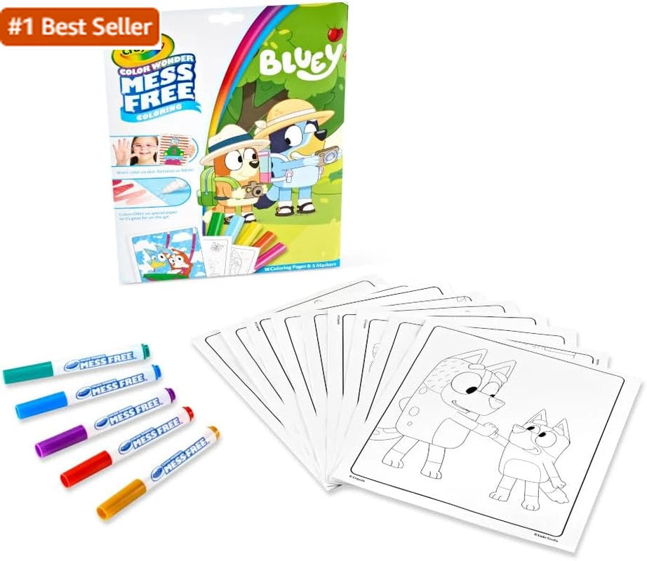 Crayola Bluey Color Wonder Coloring Set, 18 Bluey Coloring Pages, Toddler Stocki thumbnail