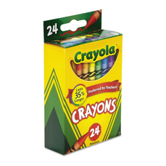 Crayola Classic Color Crayons Peggable Retail Pack 24 Colors  52-3024