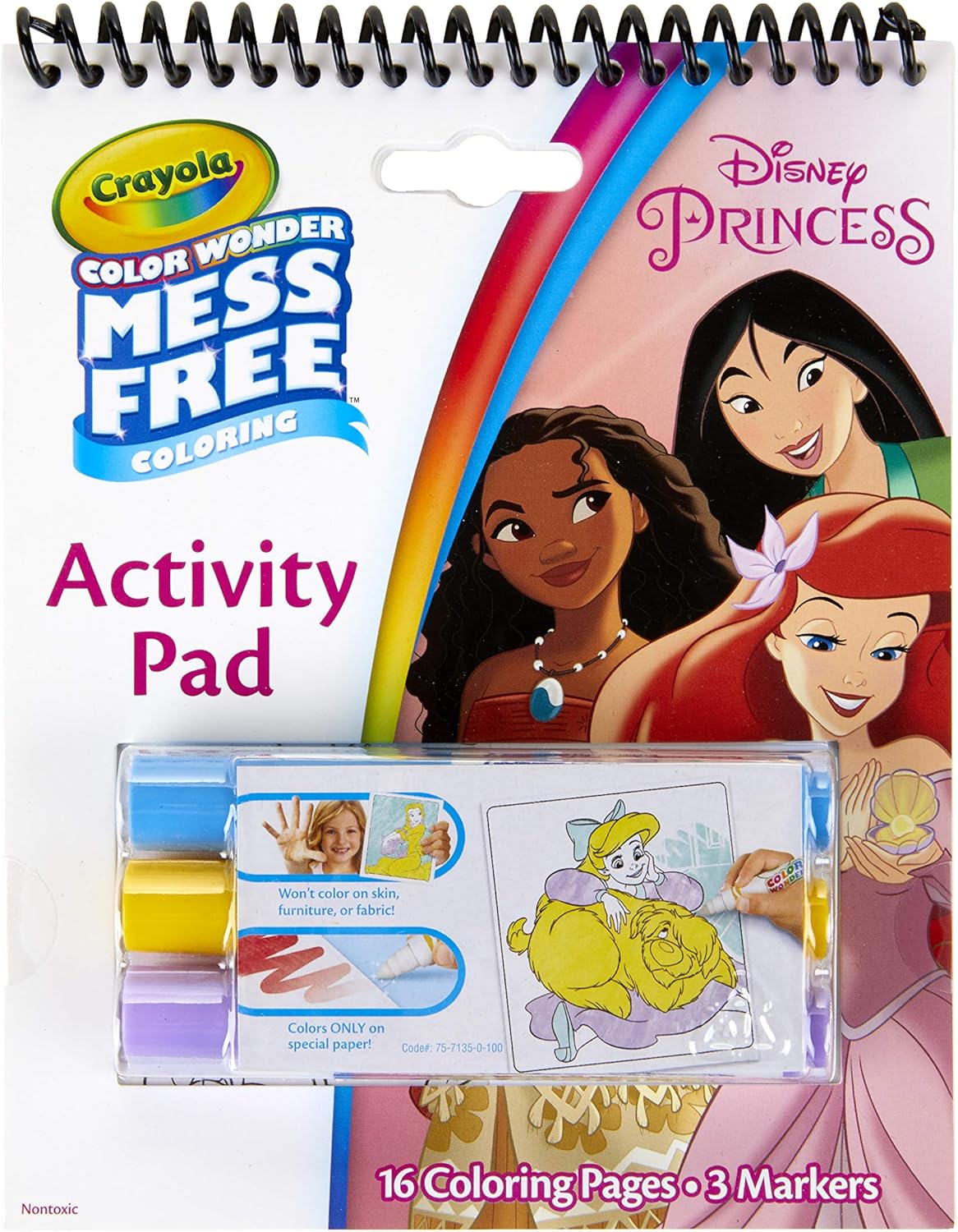 Crayola Color Wonder Disney Princess Coloring & Activity Pad, Mess Free Coloring, Gift for Kids