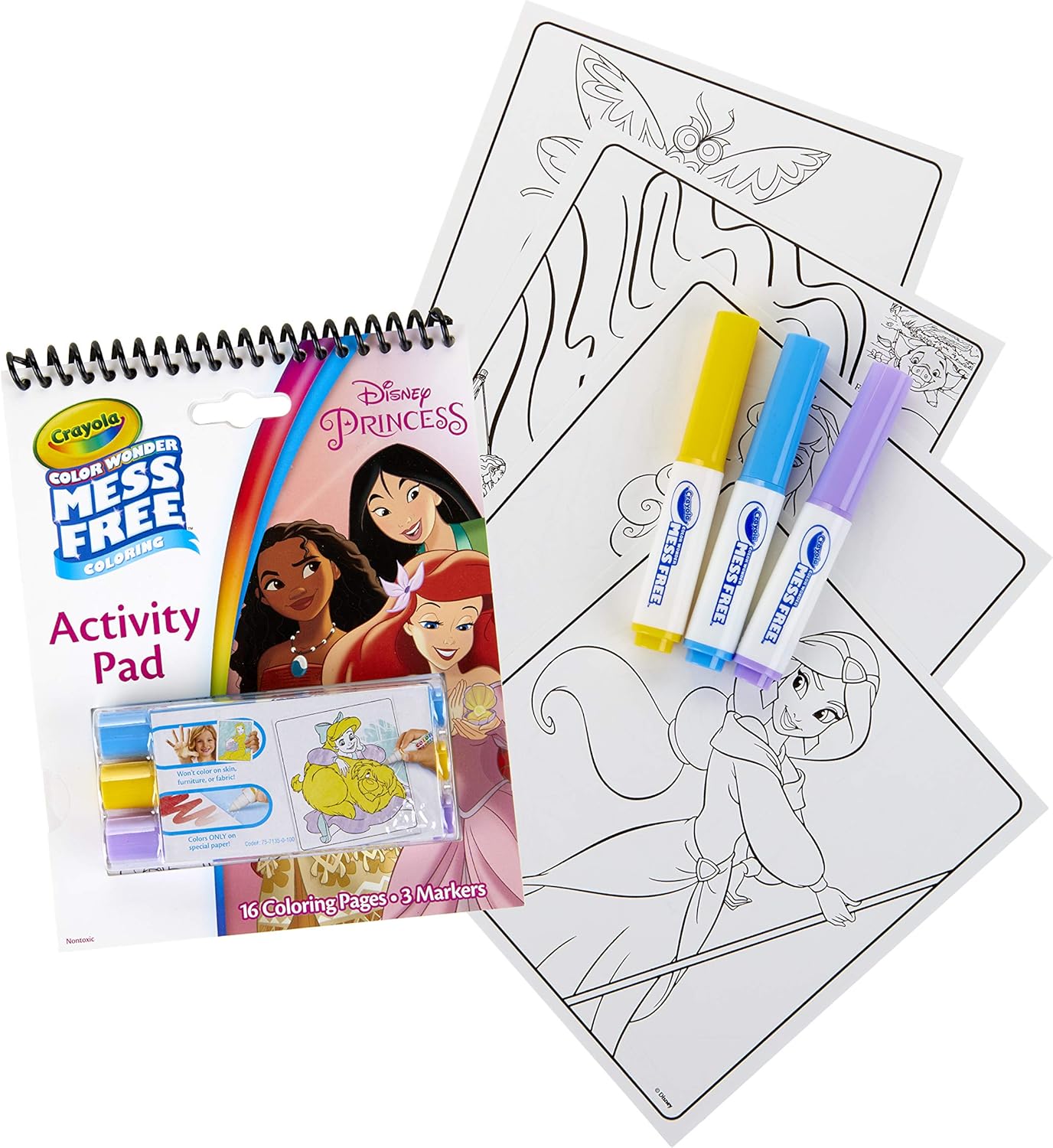 Crayola Color Wonder Disney Princess Coloring & Activity Pad, Mess Free Coloring, Gift for Kids thumbnail