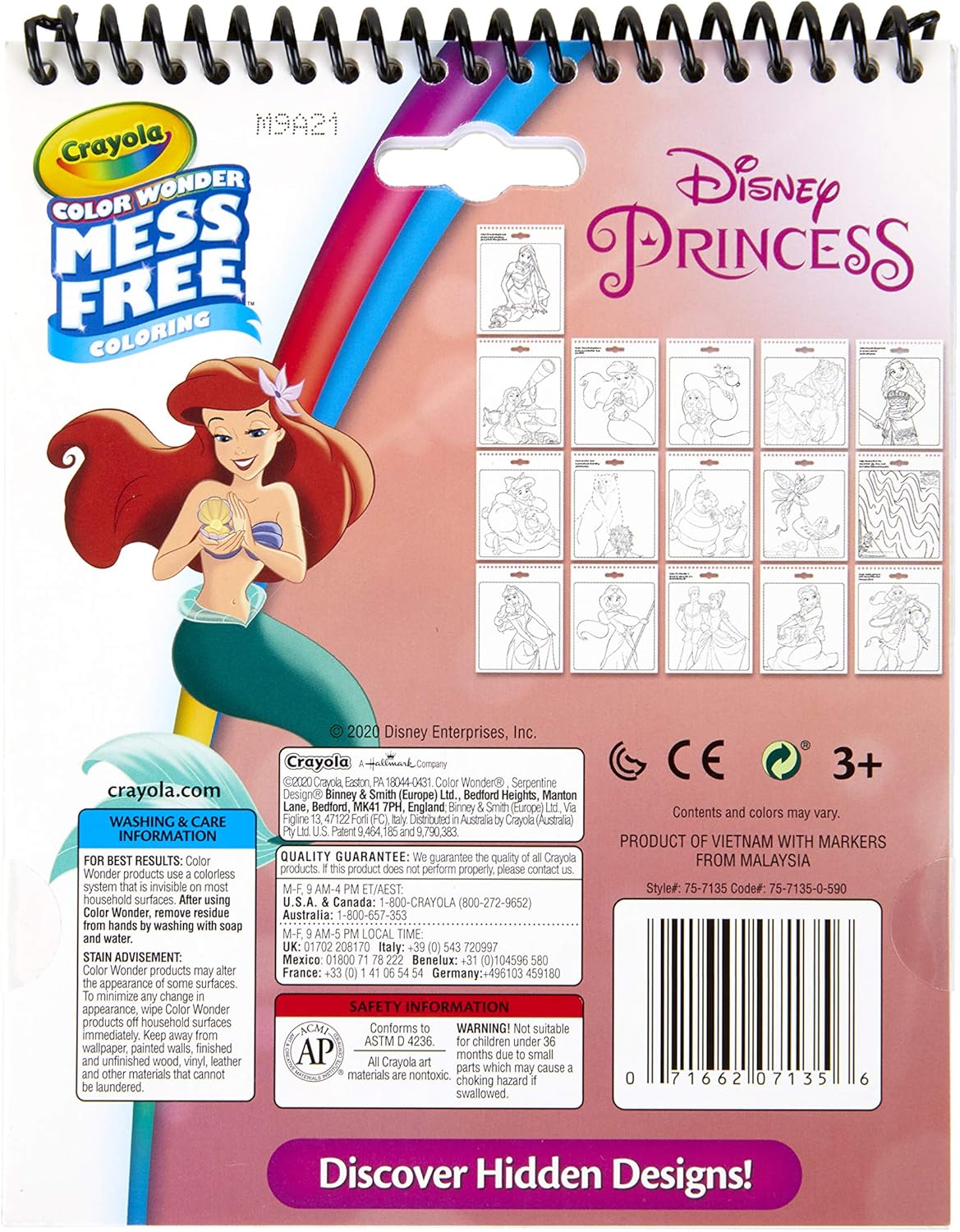 Crayola Color Wonder Disney Princess Coloring & Activity Pad, Mess Free Coloring, Gift for Kids thumbnail