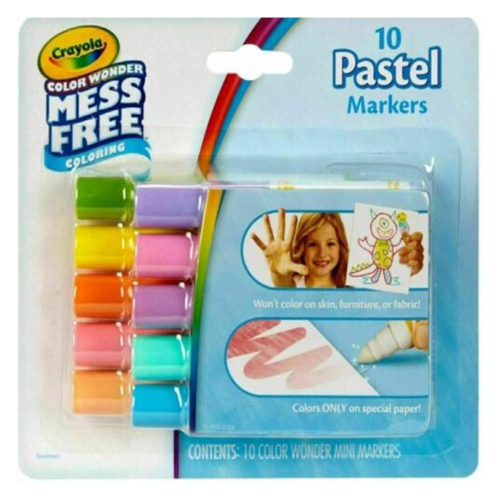 Crayola Color Wonder Markers Mess Free Pastel Mini Markers 75-2279 thumbnail
