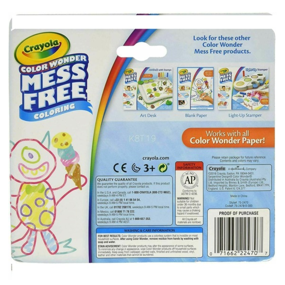 Crayola Color Wonder Markers Mess Free Pastel Mini Markers 75-2279 thumbnail
