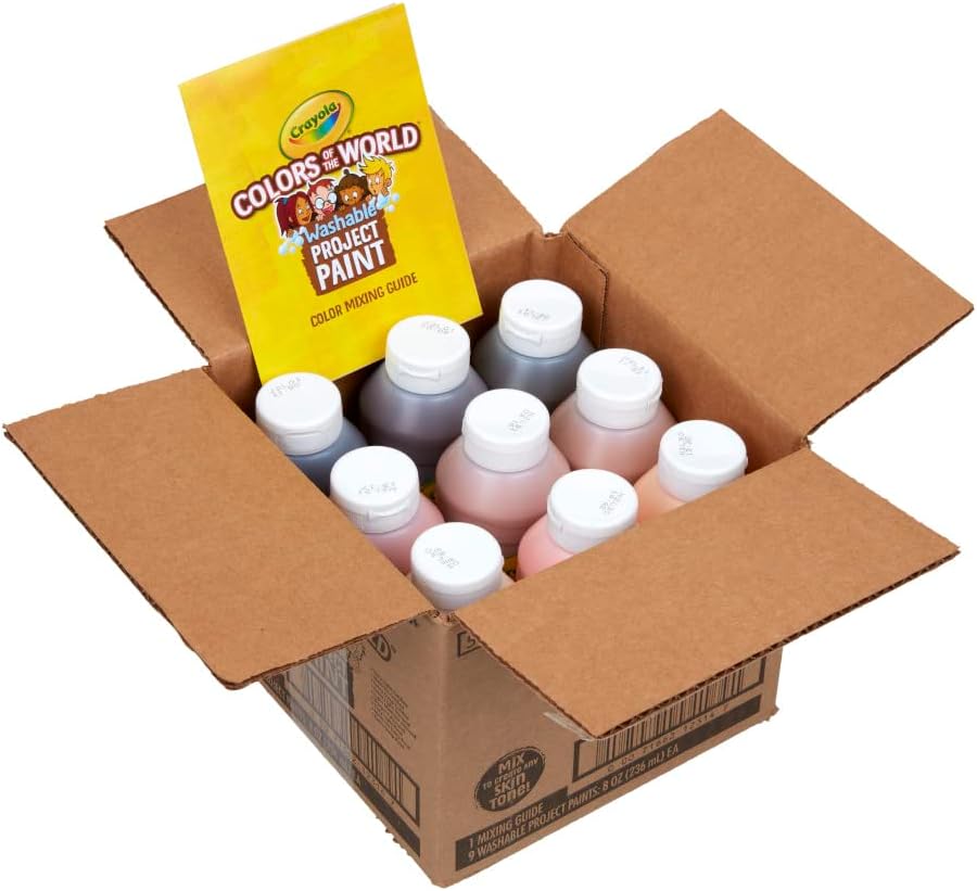 Crayola Colors of the World Washable Paint, 9 Pieces, Skin Tone Kids Paint, Gifts for Kids thumbnail
