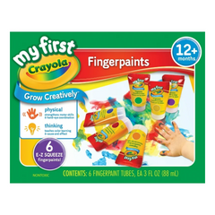 Crayola My First Crayola Fingerpaint Kit Art Tools 6 Different Colored Tubes Of Paint Washable Crayola. These washable paints are designed to rinse easily from skin and clothing, making cleanup simple and stress-free. 81-1429