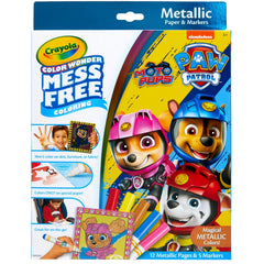 Crayola Paw Patrol Color Wonder Metallic Mess Free Coloring Set, 12 Pages