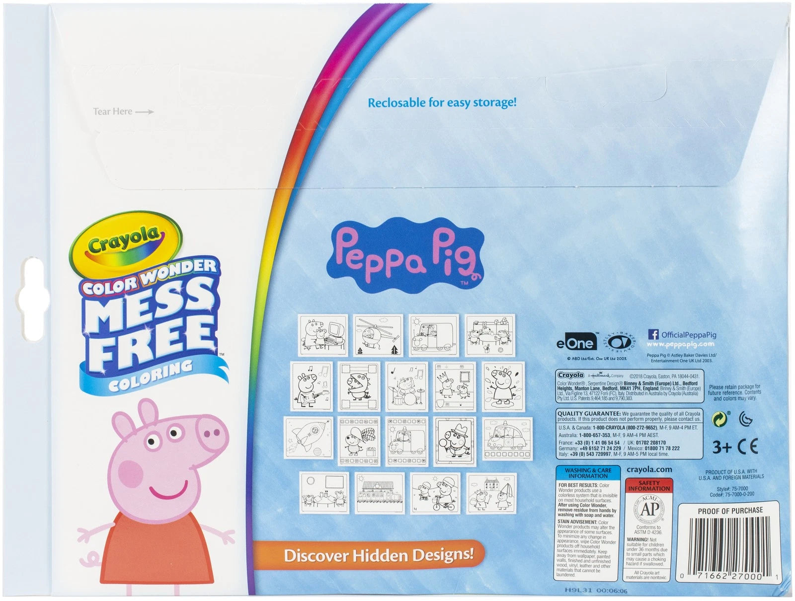 Crayola Color Wonder Coloring Pad & Markers Peppa Pig thumbnail